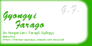 gyongyi farago business card